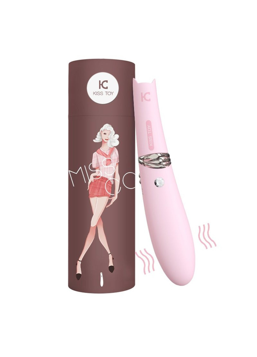 Вакуумний стимулятор з вібрацією Miss CC Pink, можна використовувати як вібратор, діаметр 3,6 KisToy (254734176)