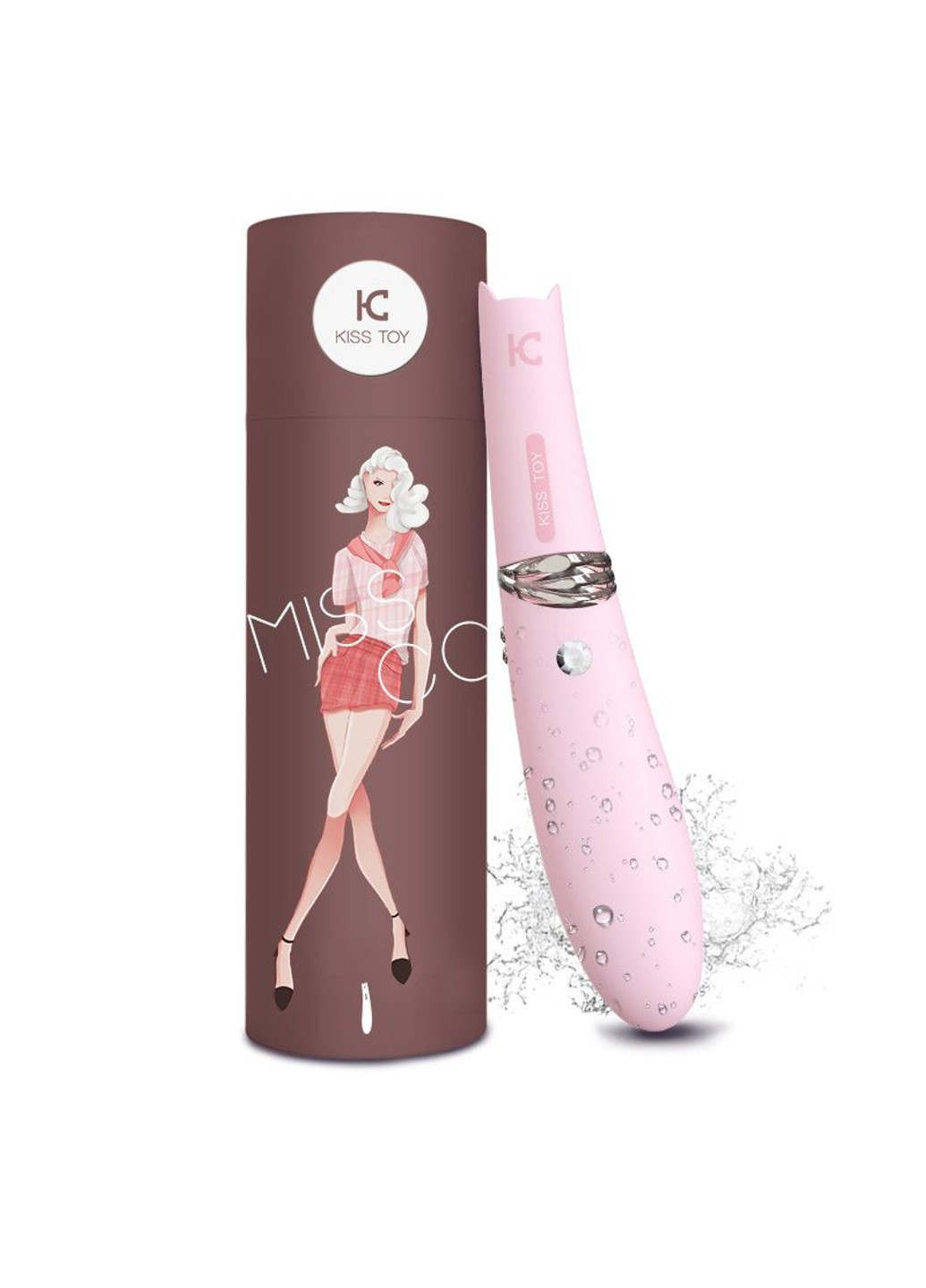 Вакуумний стимулятор з вібрацією Miss CC Pink, можна використовувати як вібратор, діаметр 3,6 KisToy (254734176)