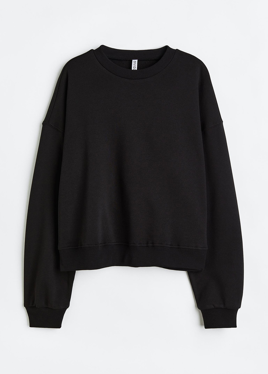 Чорний толстовка вільного крою H&M однотонний без декору (266152155)