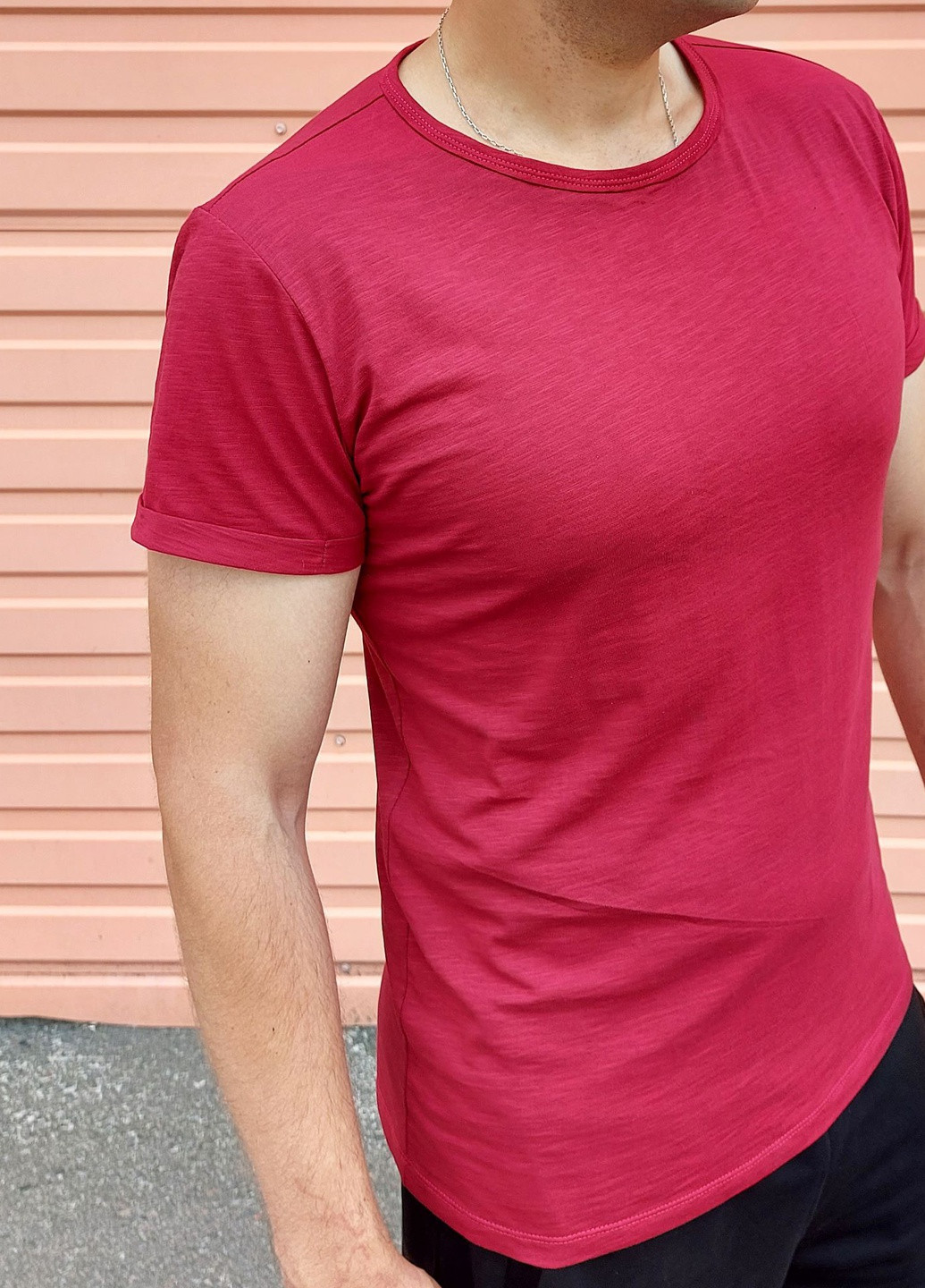 Бордова футболка меланж ZM