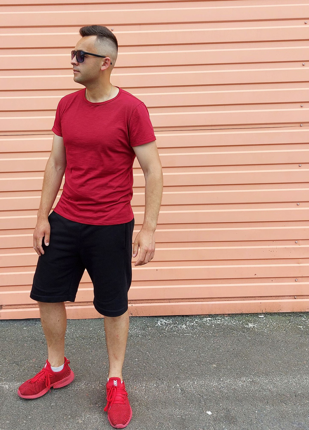 Бордова футболка меланж ZM