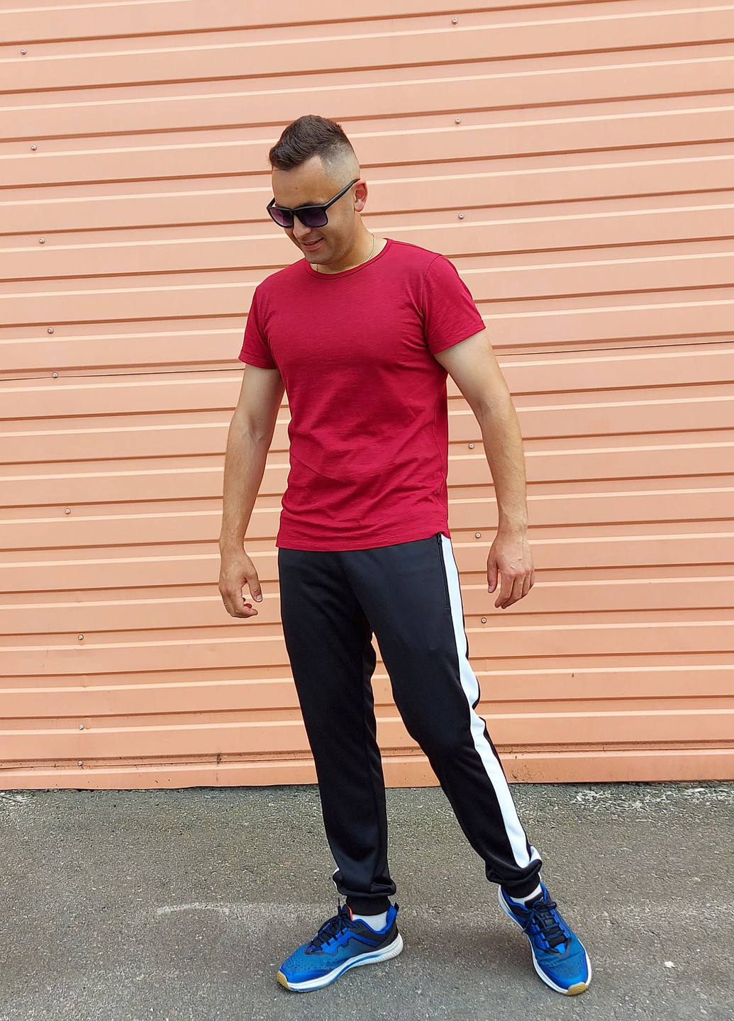 Бордова футболка меланж ZM