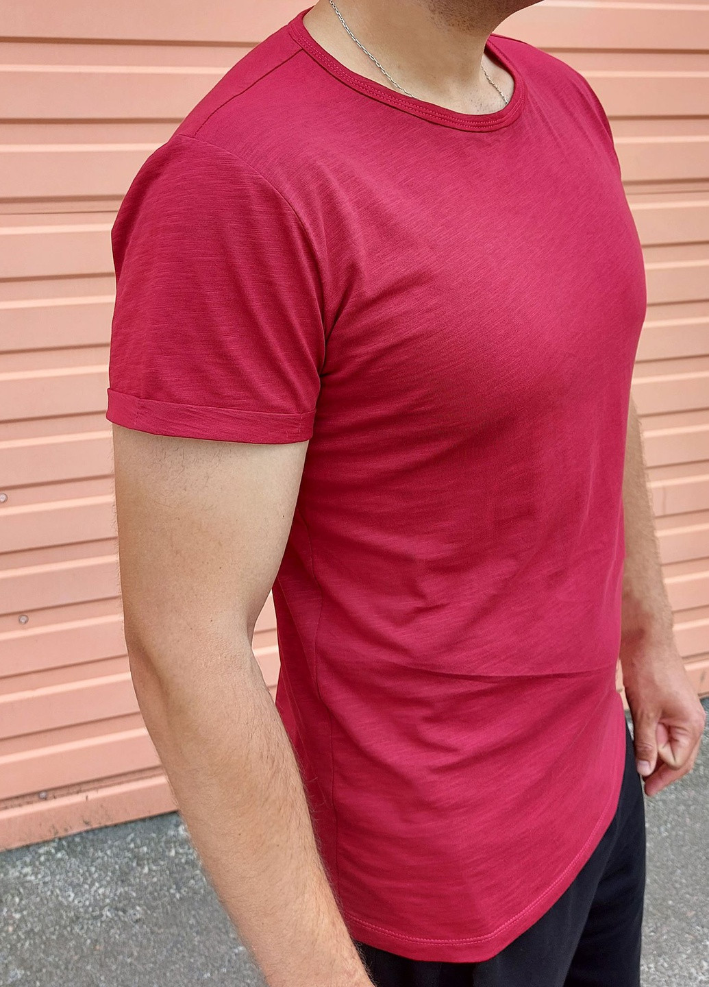 Бордова футболка меланж ZM