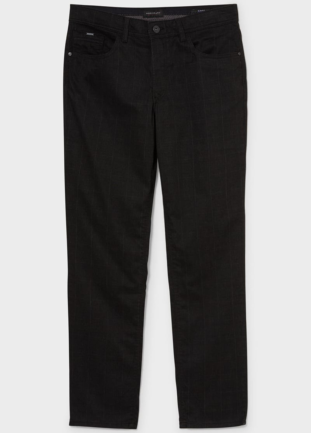 Черные кэжуал демисезонные прямые брюки C&A