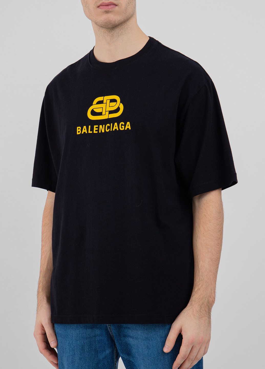 Черная красная футболка с логотипом Balenciaga