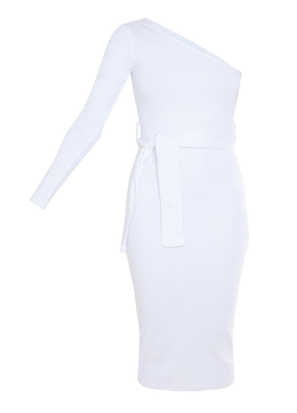 Белое кэжуал платье футляр PrettyLittleThing однотонное