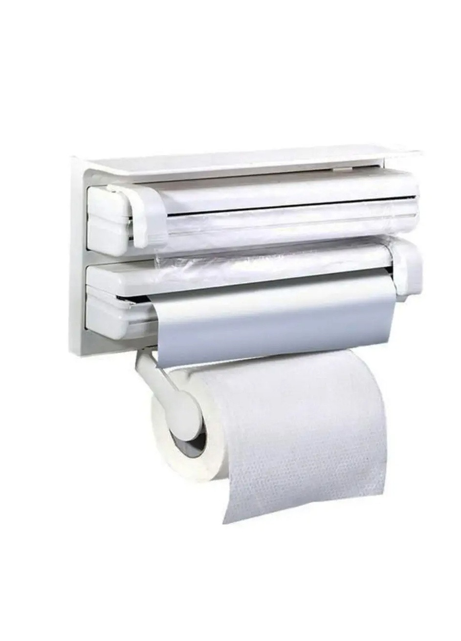 Кухонный диспенсер Rollon Triple Paper Dispenser держатель для бумажных полотенец, пищевой пленки и фольгой No Brand (253840602)
