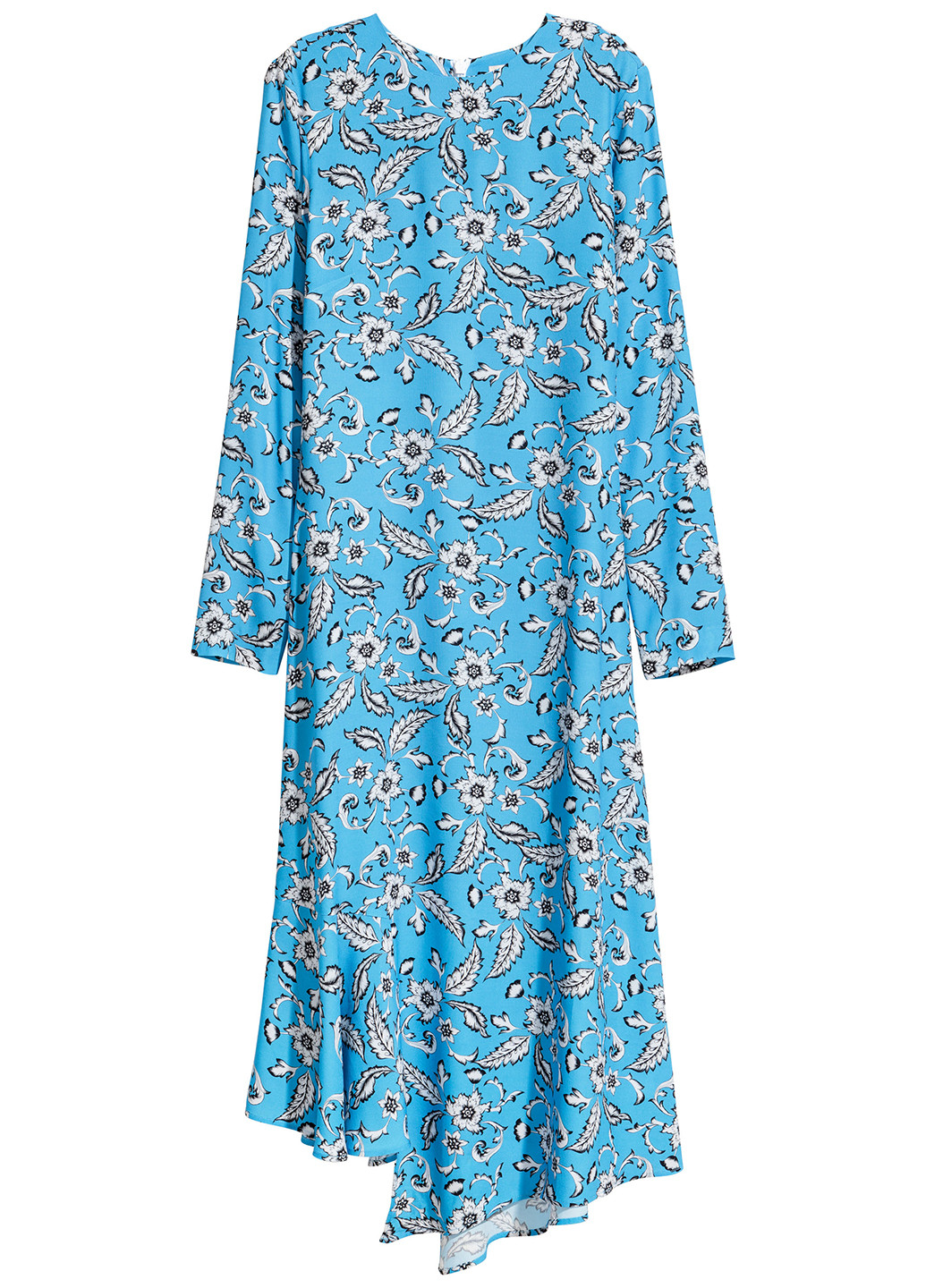Блакитна кежуал платье H&M з квітковим принтом