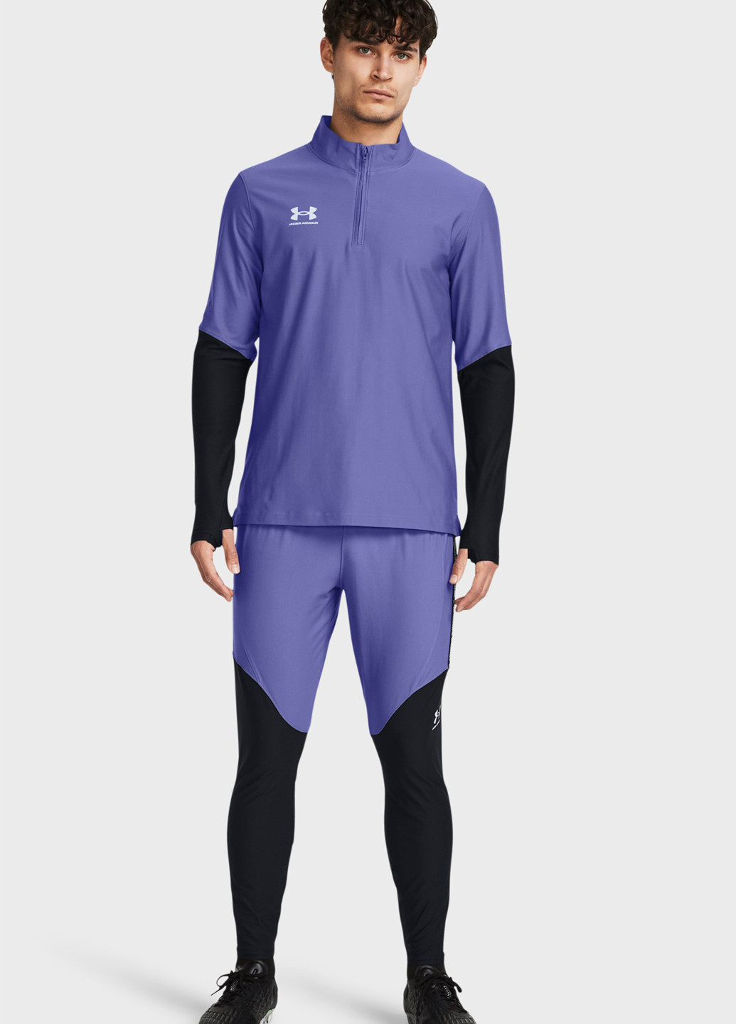 Синие спортивные демисезонные зауженные брюки Under Armour