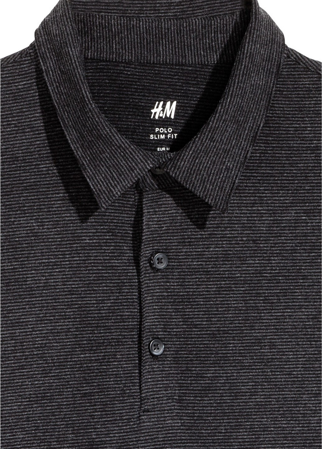 Поло H&M темно-сіре кежуал
