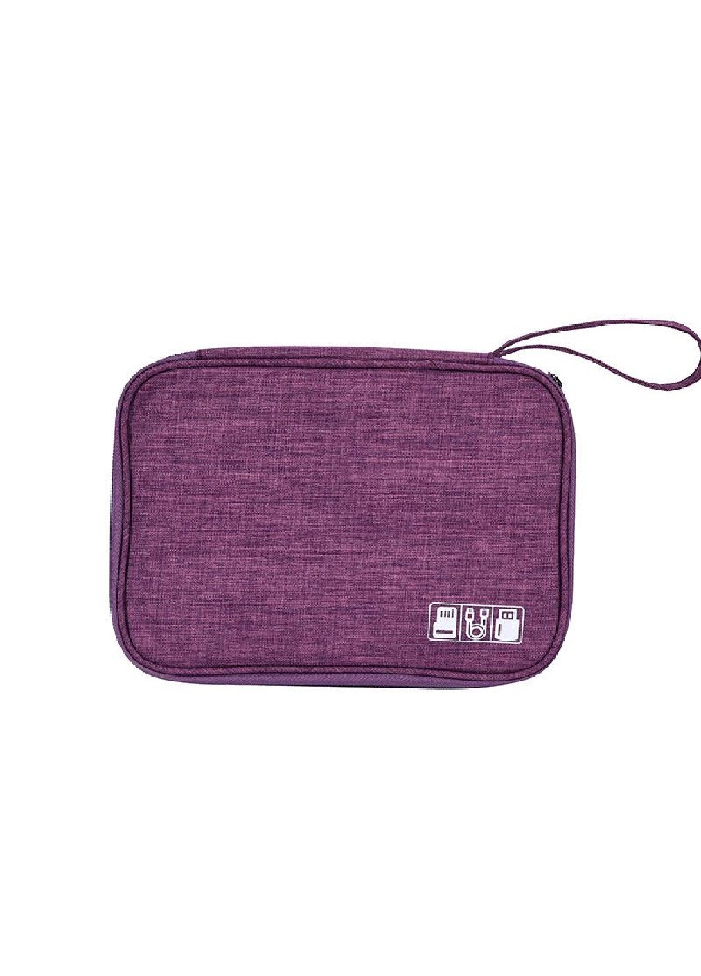 Дорожній органайзер сумка для зберігання кабелів проводів зарядок 23х16.5х3 см (473765-Prob) Бузковий Unbranded (256464683)