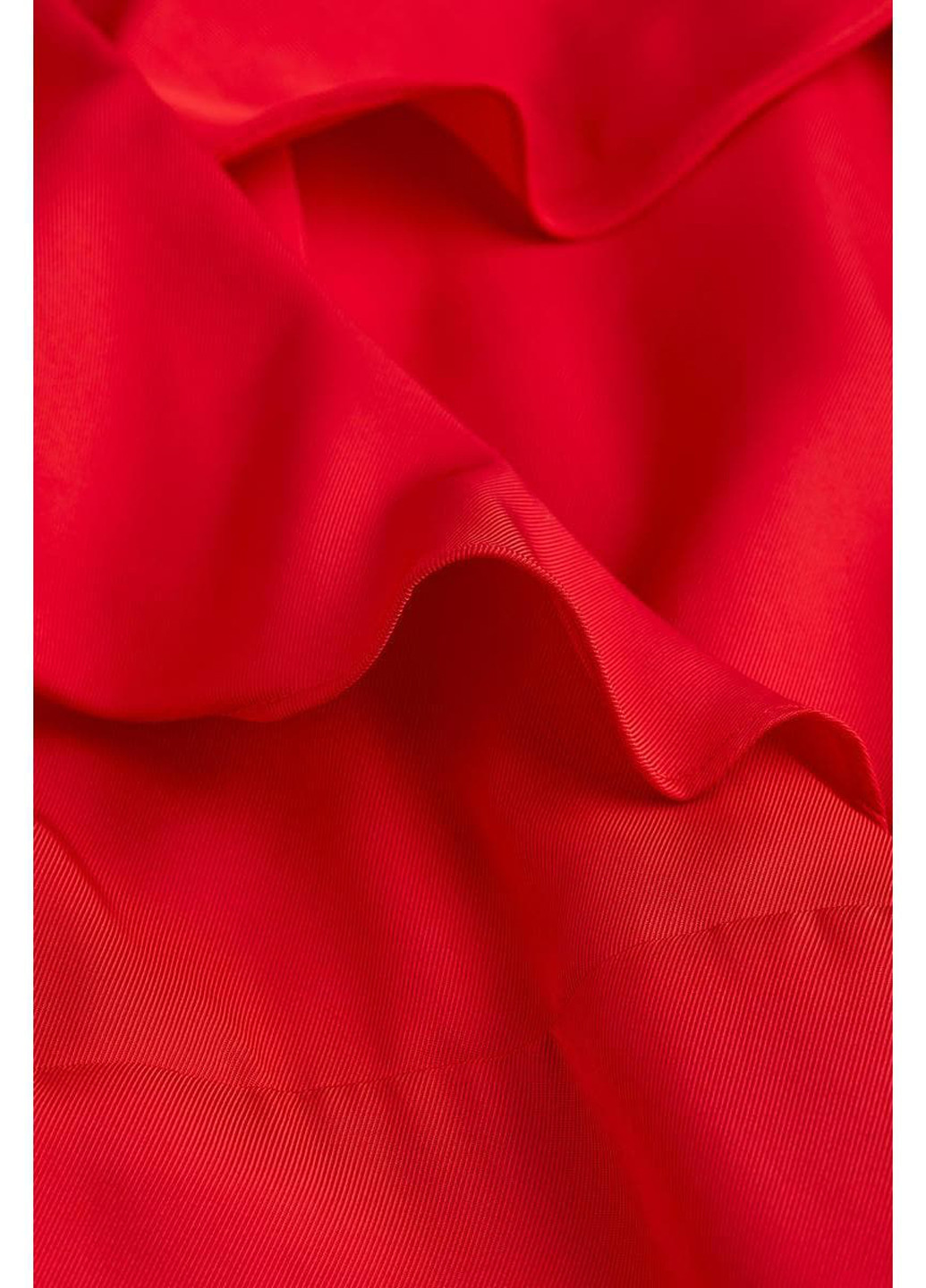 Красное кэжуал платье клеш H&M однотонное