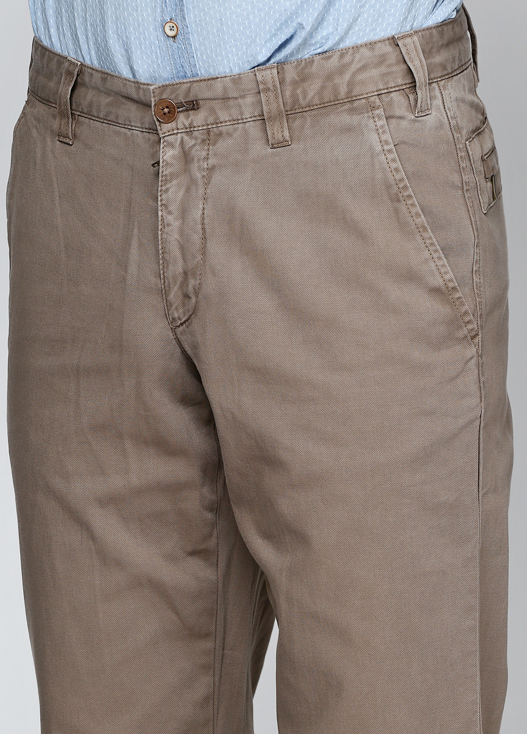 Темно-бежевые кэжуал демисезонные зауженные брюки Massimo Dutti