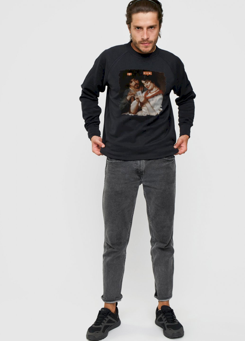 Черный свитшот мужской YAPPI (198688710)