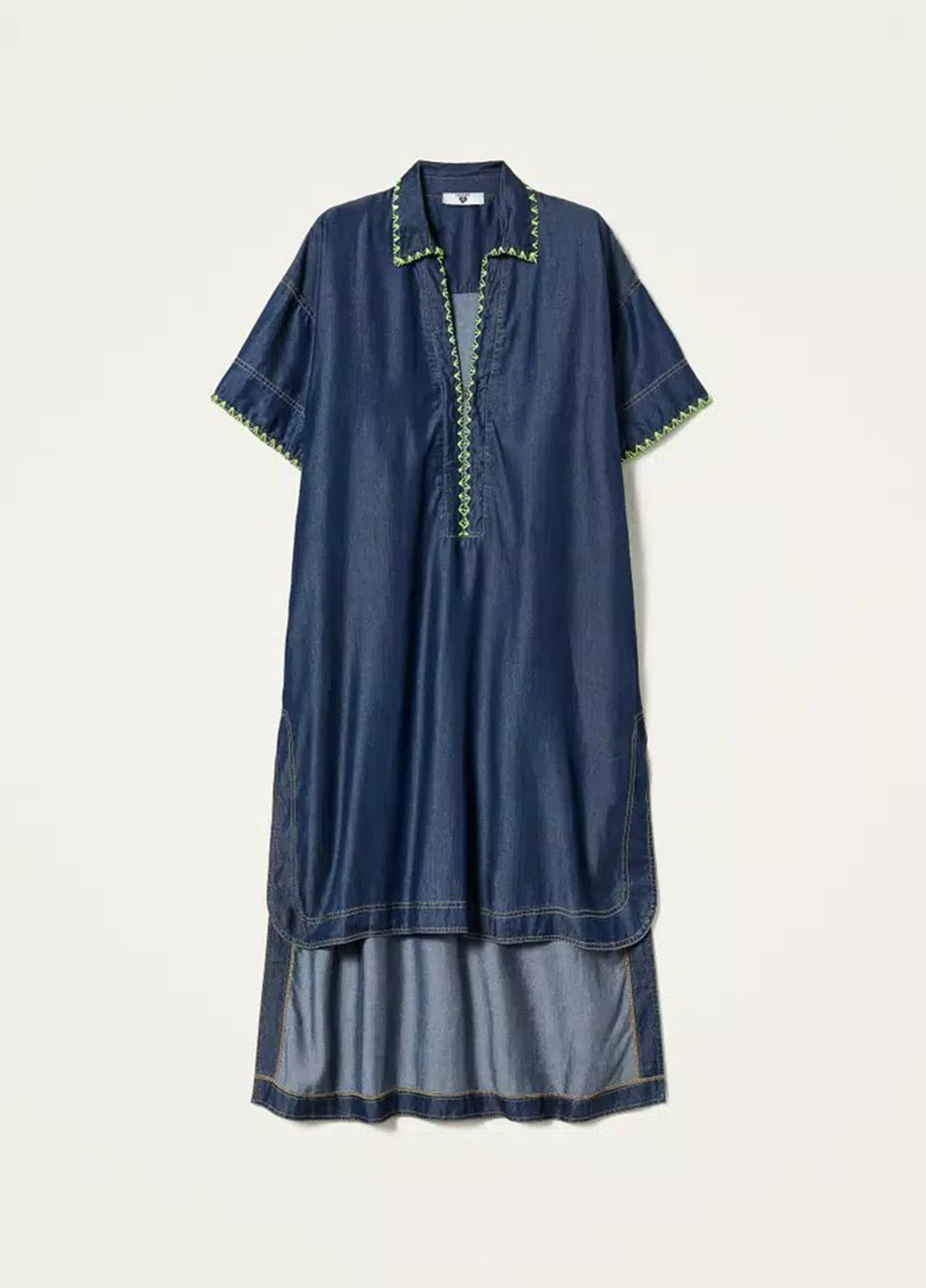 Сіро-синя кежуал, джинсова сукня оверсайз Twin-Set однотонна