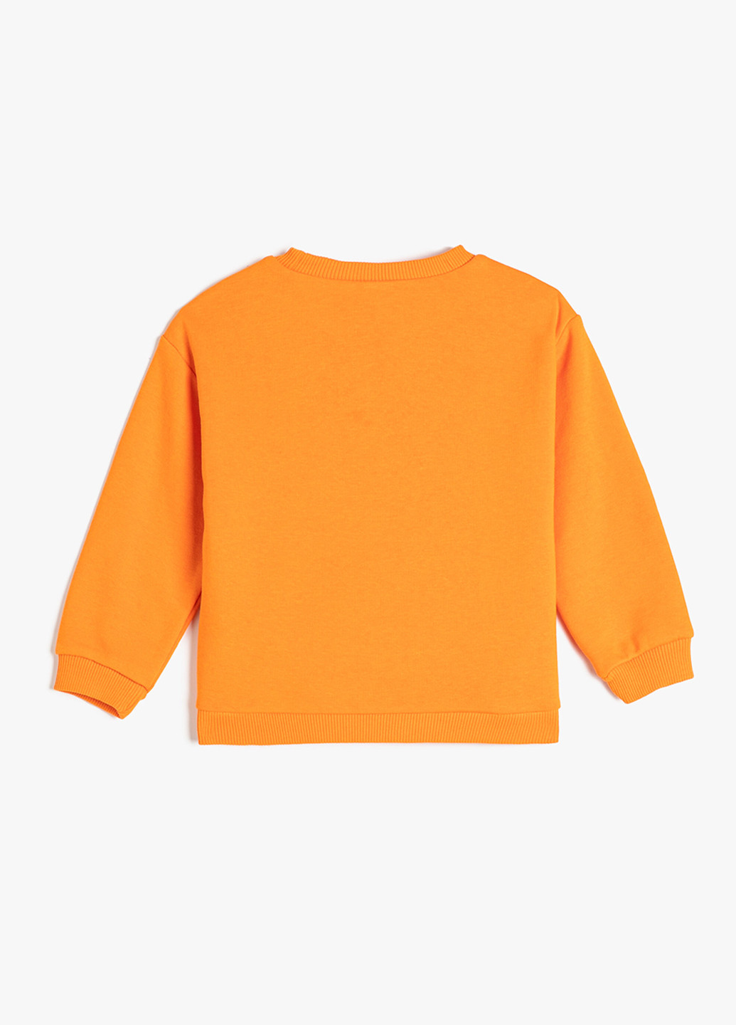 KOTON свитшот рисунок оранжевый кэжуал хлопок, трикотаж