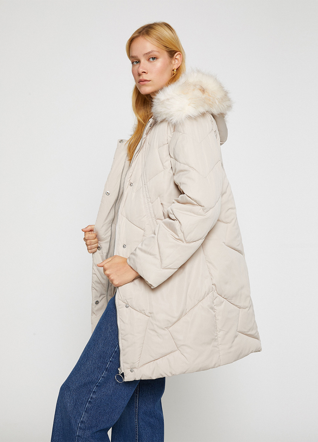 Светло-бежевая демисезонная куртка KOTON