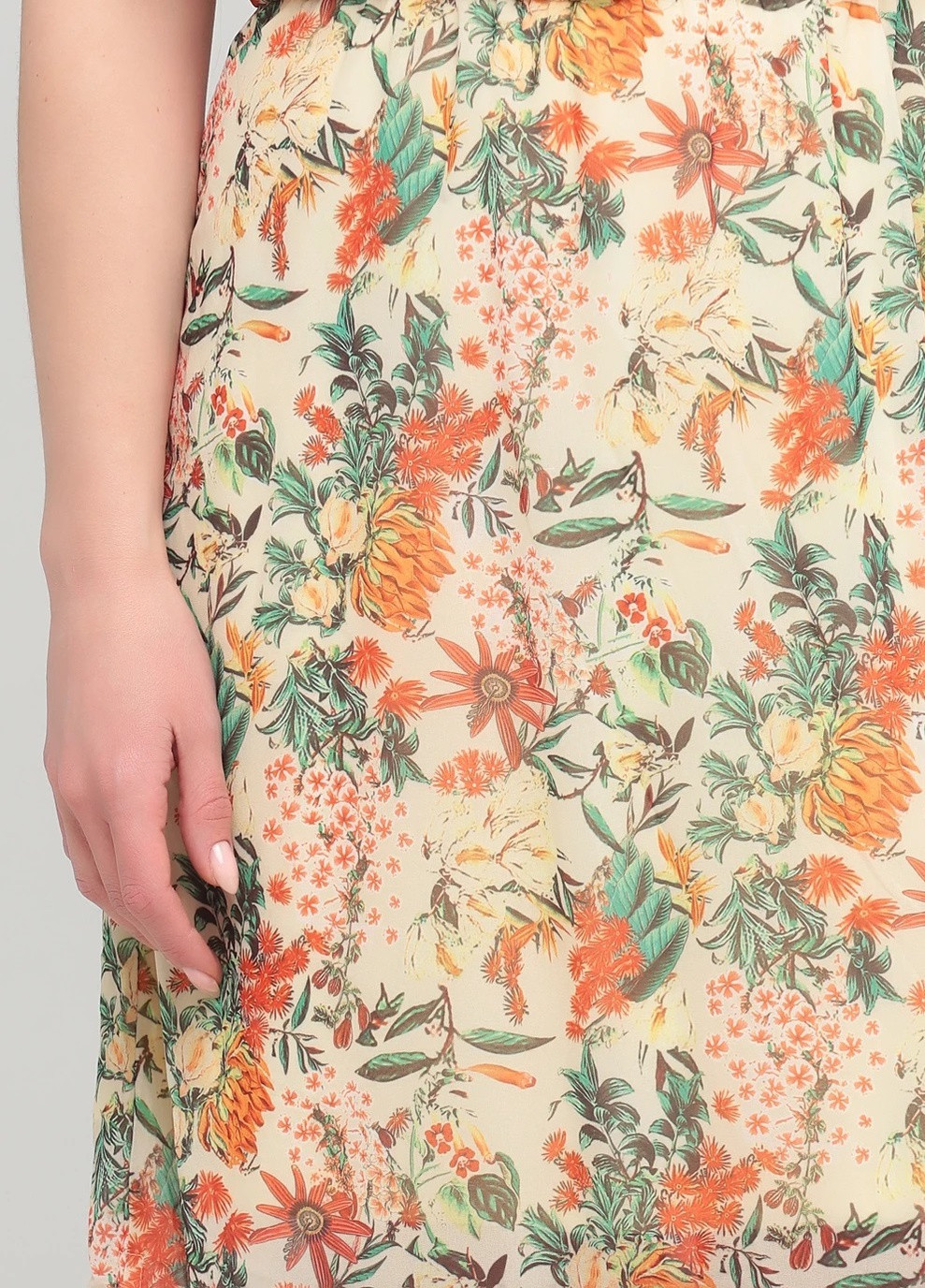 Комбинированное платье кэжуал с цветочным принтом Mela London