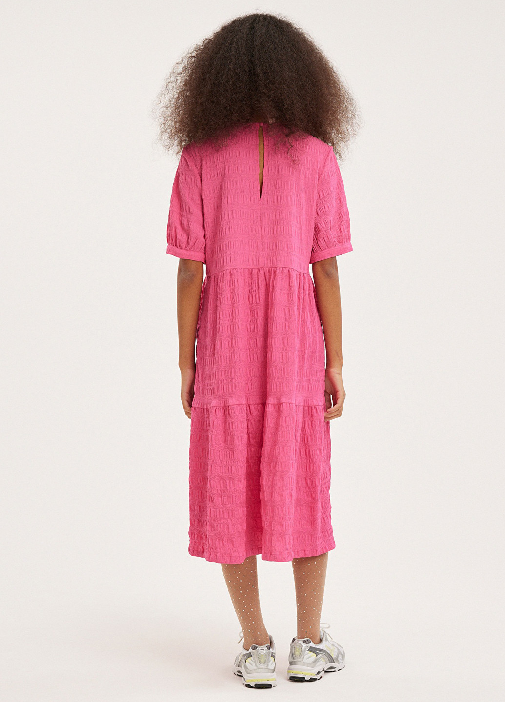 Рожева кежуал сукня Monki однотонна