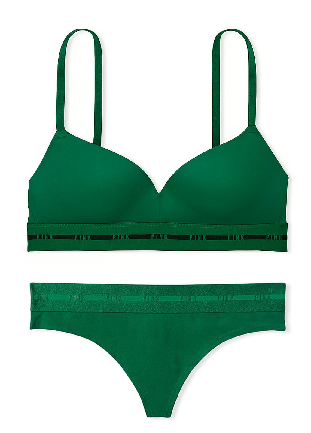 Зеленый демисезонный комплект (бюстгальтер, трусики) Victoria's Secret