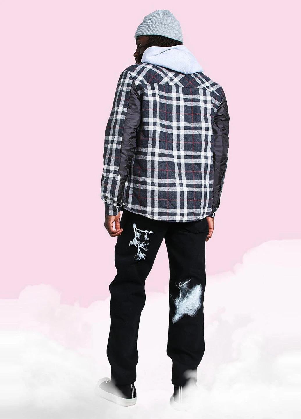 Черные демисезонные прямые джинсы Boohoo