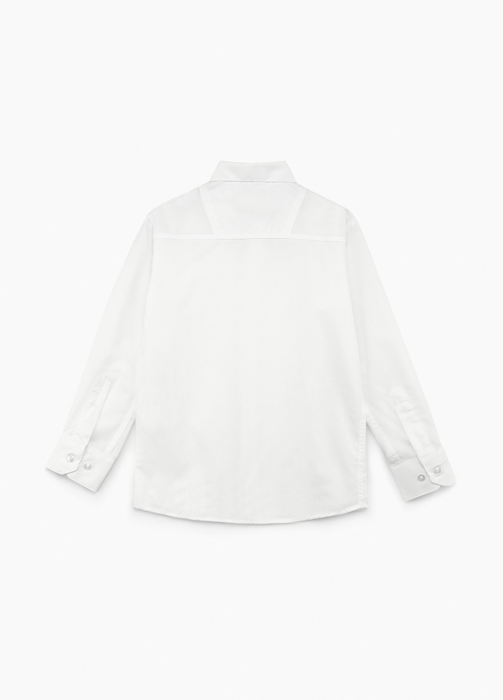 Белая кэжуал рубашка однотонная Redpolo