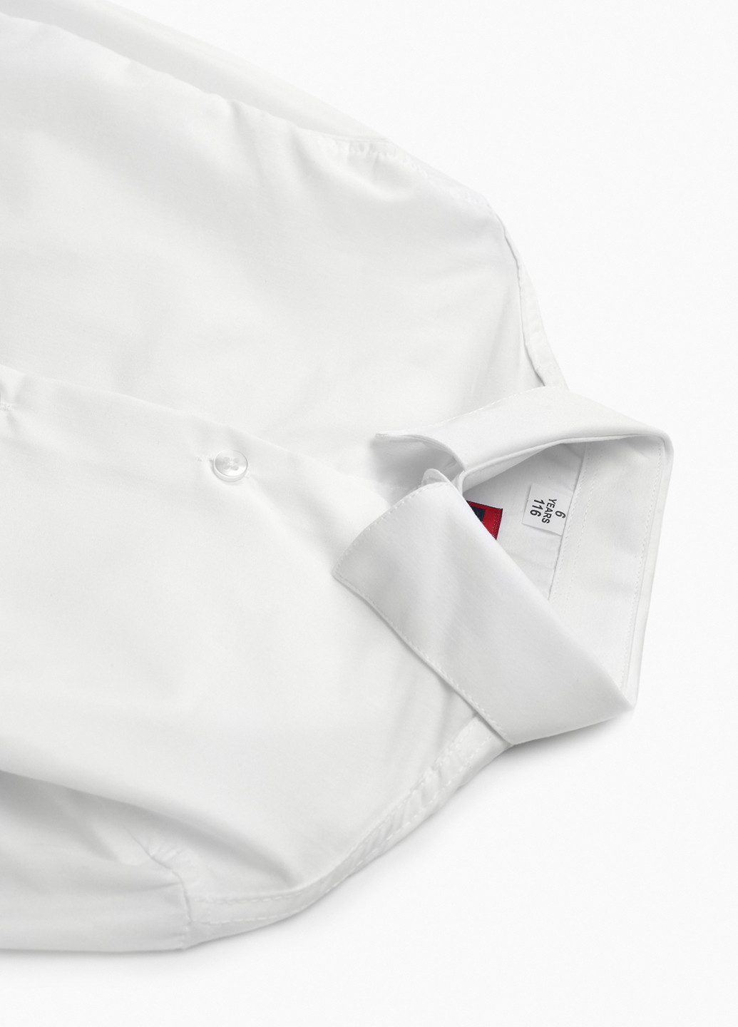 Белая кэжуал рубашка однотонная Redpolo