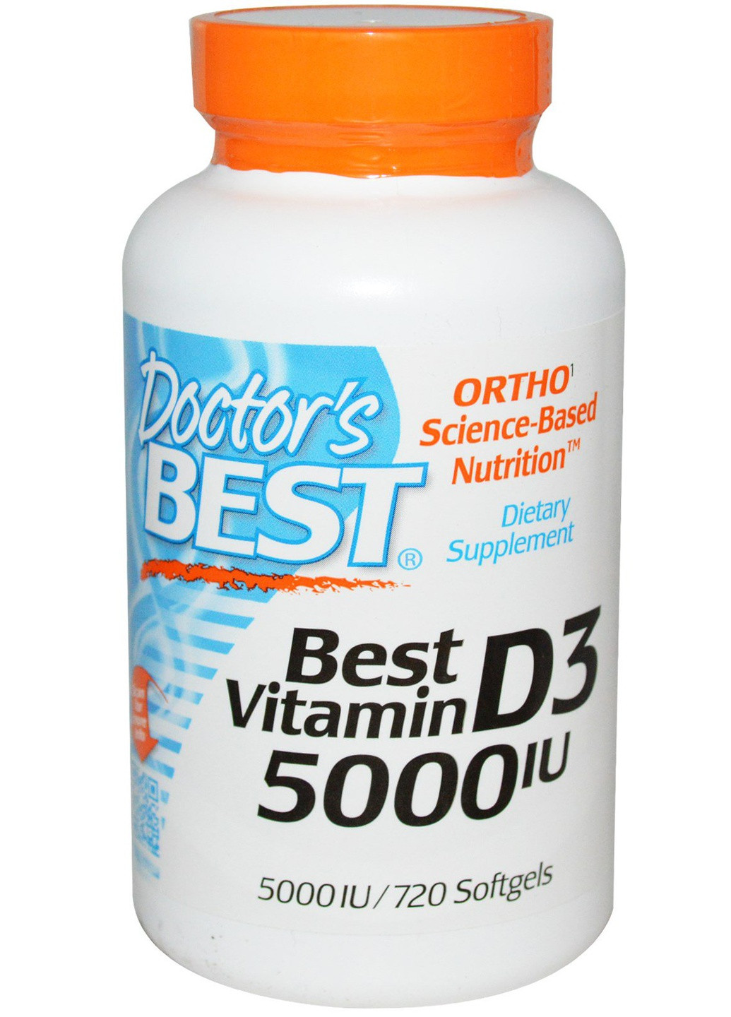 Витамин D3 5000IU,, 720 желатиновых капсул Doctor's Best (228292038)