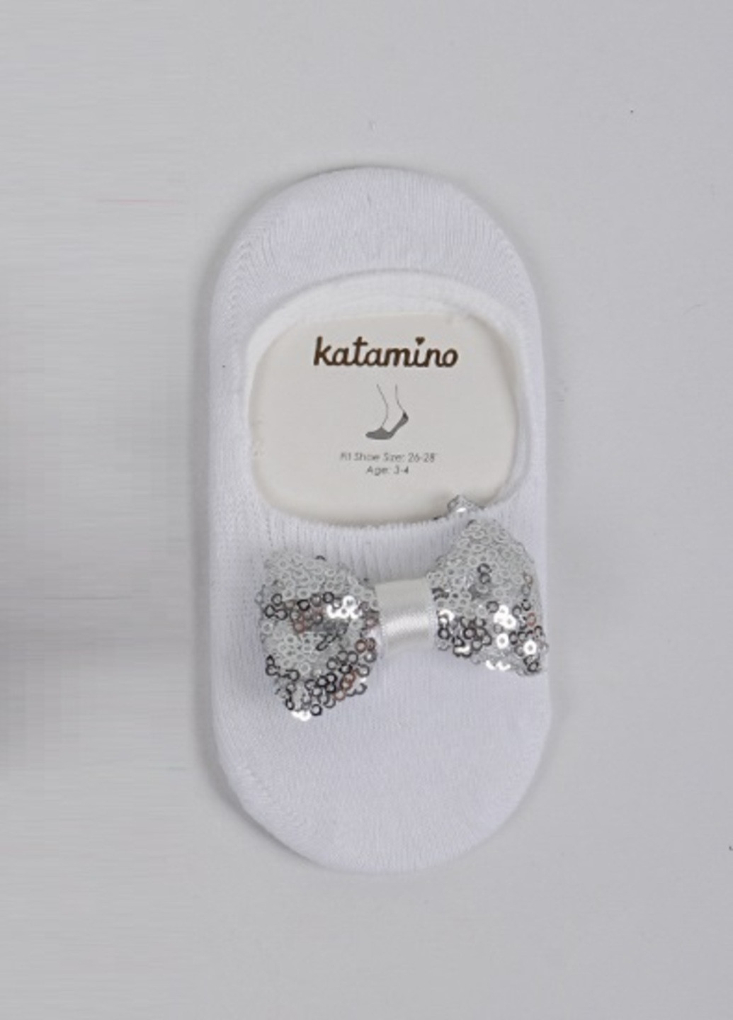 Носки ультракороткие с бантиком Katamino k90051 (252870885)