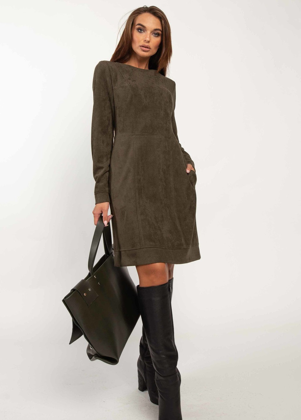 Оливкова (хакі) кежуал футболка рі марі дідіан пл 2220 хакі Ри Мари однотонна