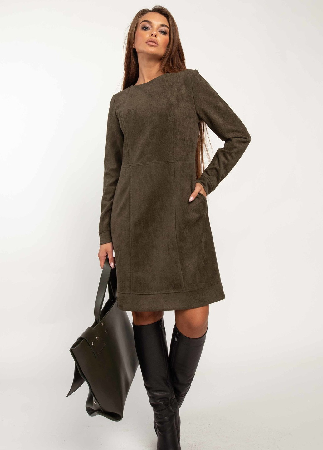 Оливкова (хакі) кежуал футболка рі марі дідіан пл 2220 хакі Ри Мари однотонна