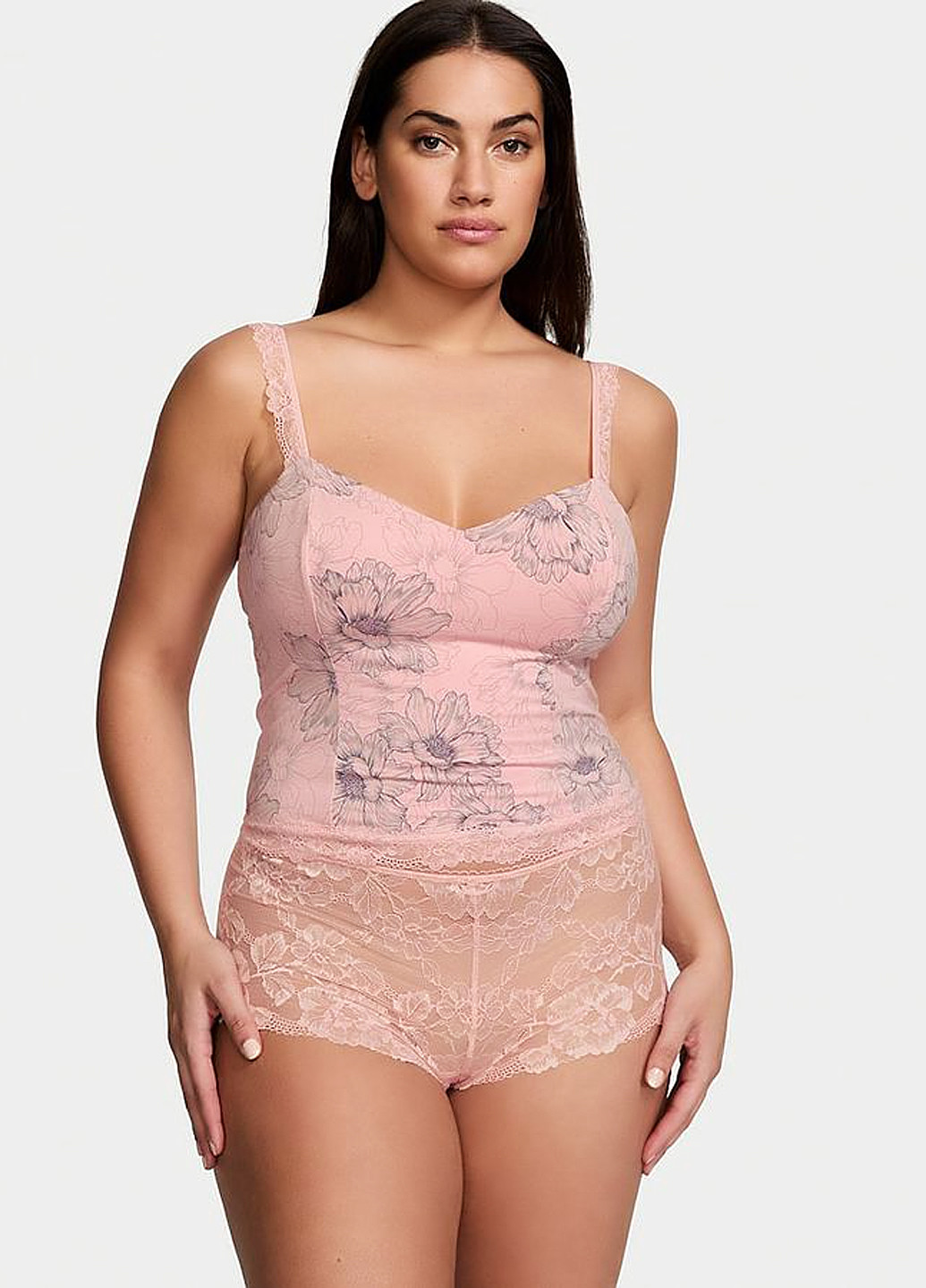 Светло-розовая всесезон пижама (майка, трусики) Victoria's Secret