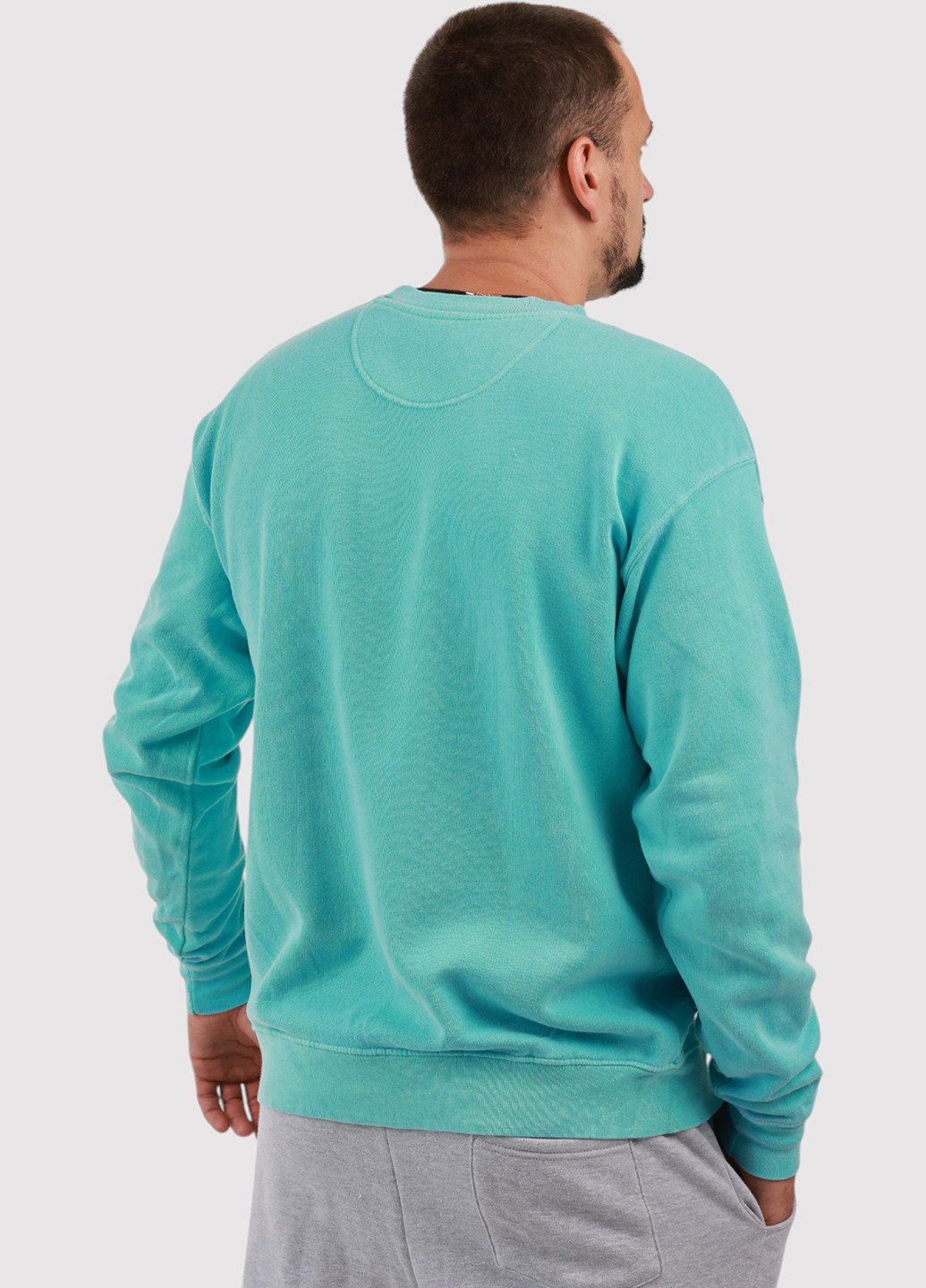 Світло-блакитний світшот Blue 84 однотонний без декору (361422179)