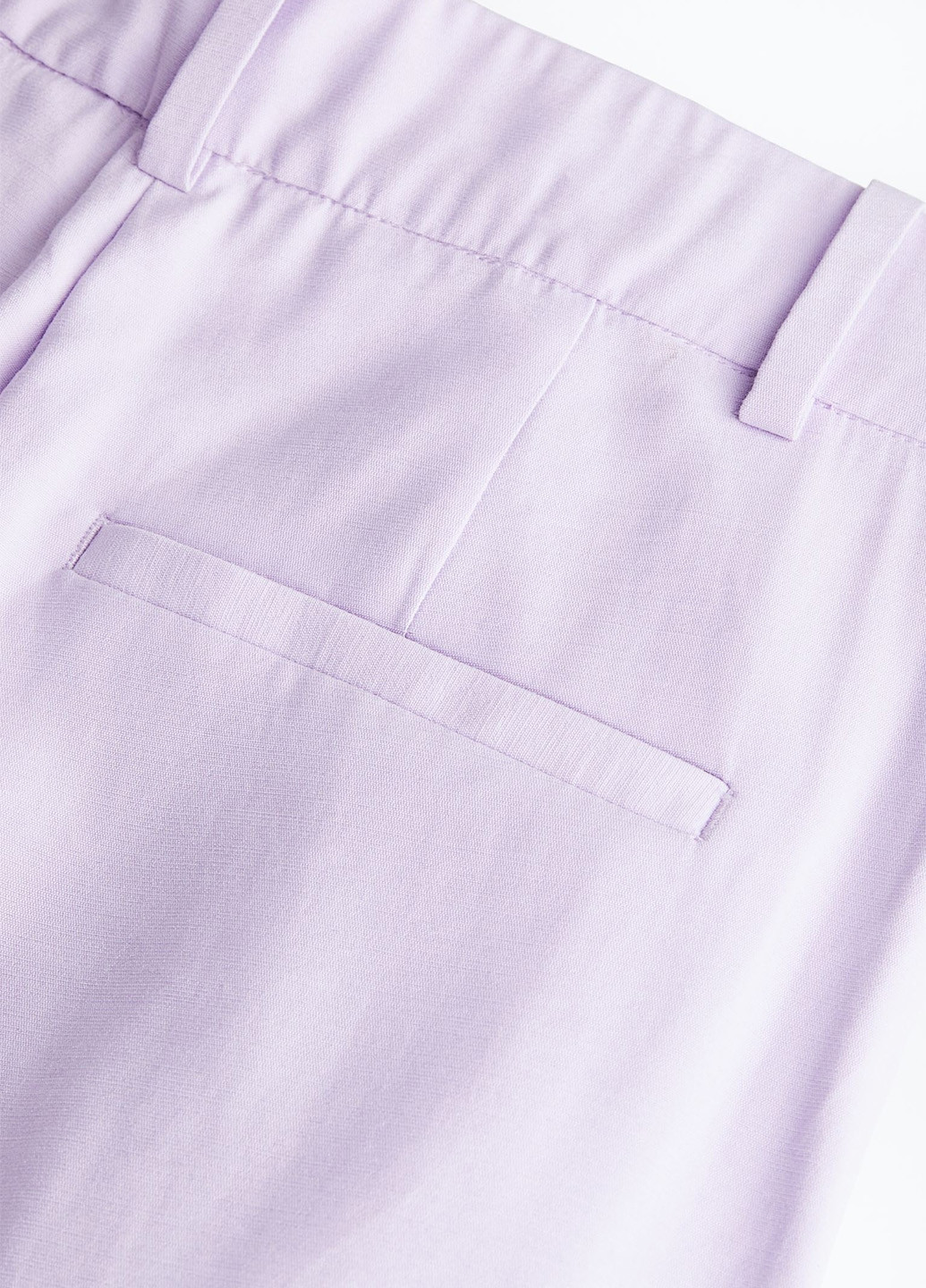 Светло-фиолетовые кэжуал демисезонные прямые, укороченные брюки H&M
