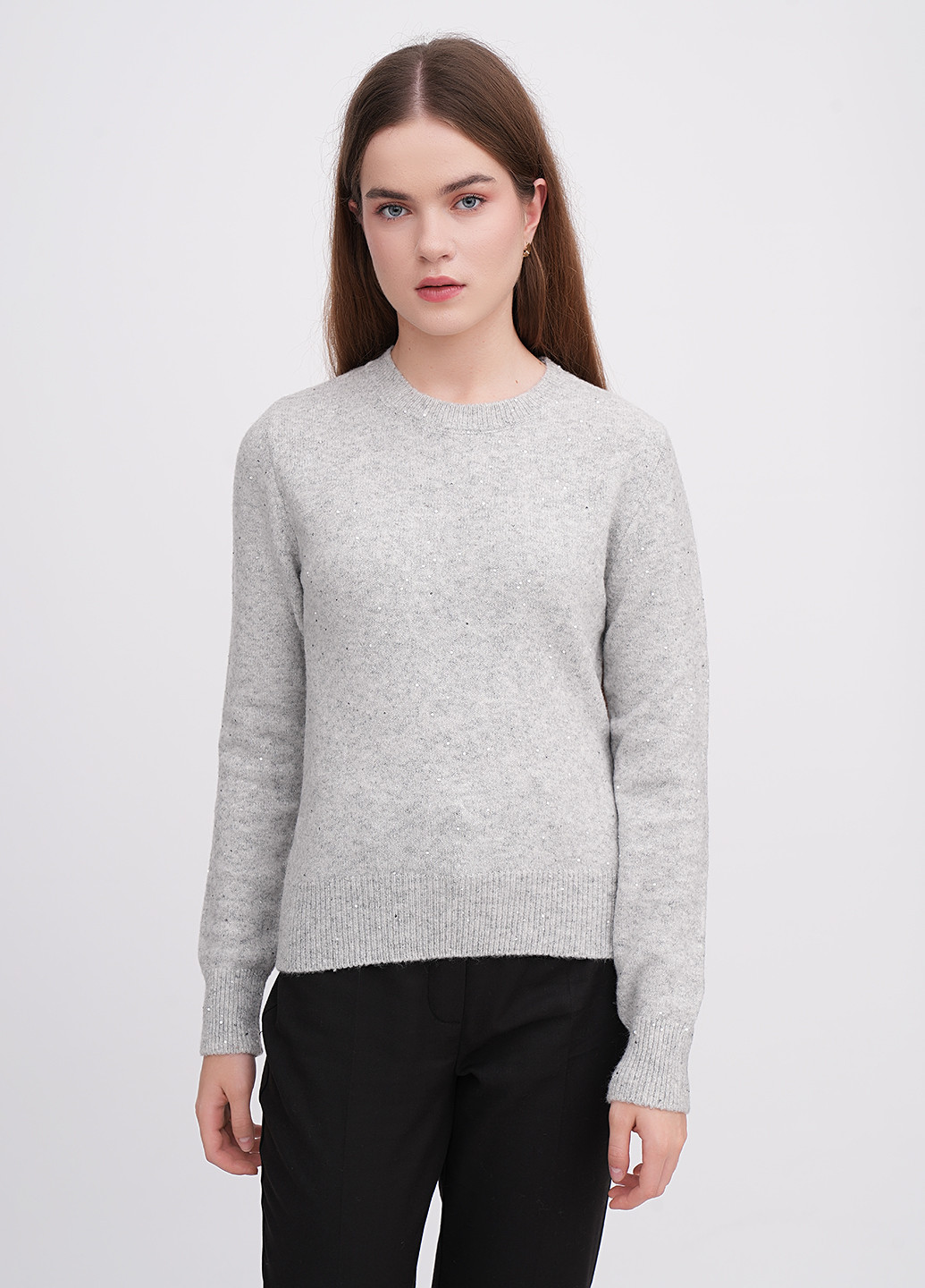 Светло-серый демисезонный свитер EQUILIBRI