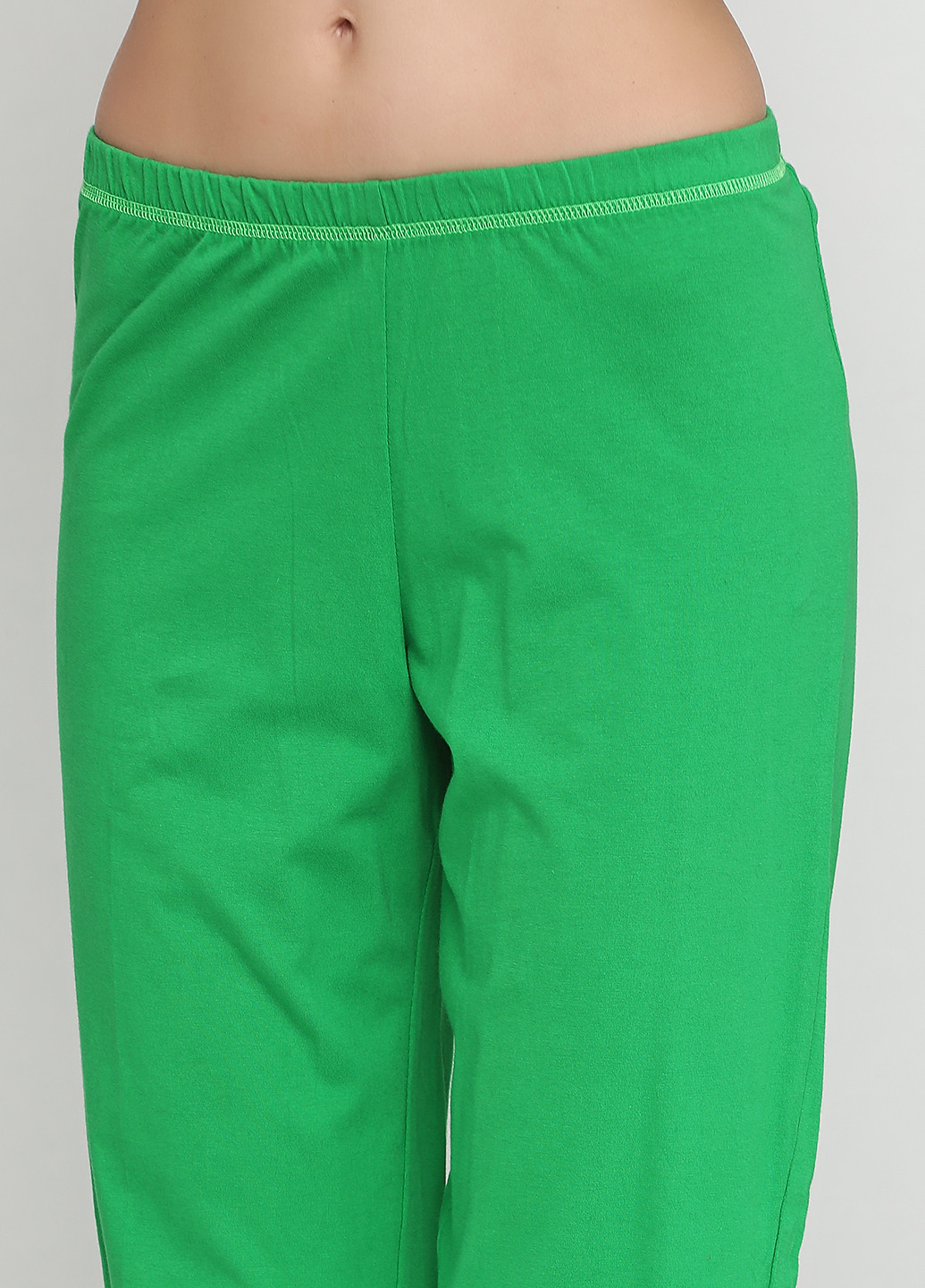 Зеленая всесезон пижама (лонгслив, брюки) лонгслив + брюки Nice Connection