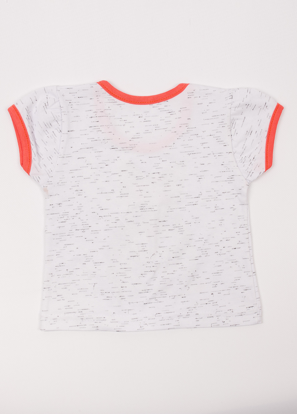 Коралловая летняя футболка Пташка текстиль