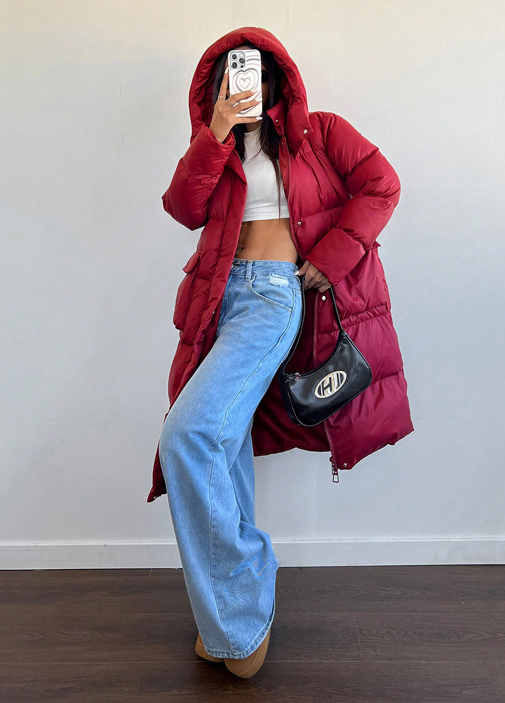 Рожева зимня куртка куртка-пальто SHEIN