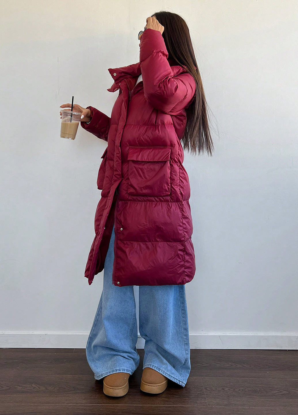 Рожева зимня куртка куртка-пальто SHEIN