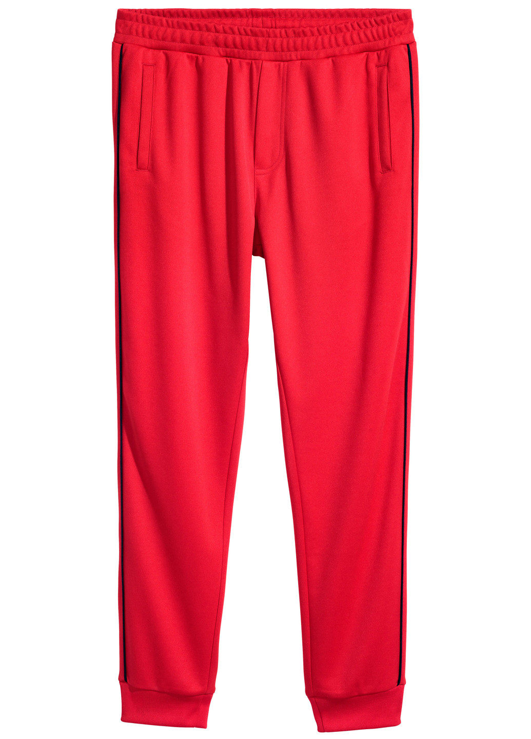 Штани H&M джогери смужки червоні спортивні поліестер