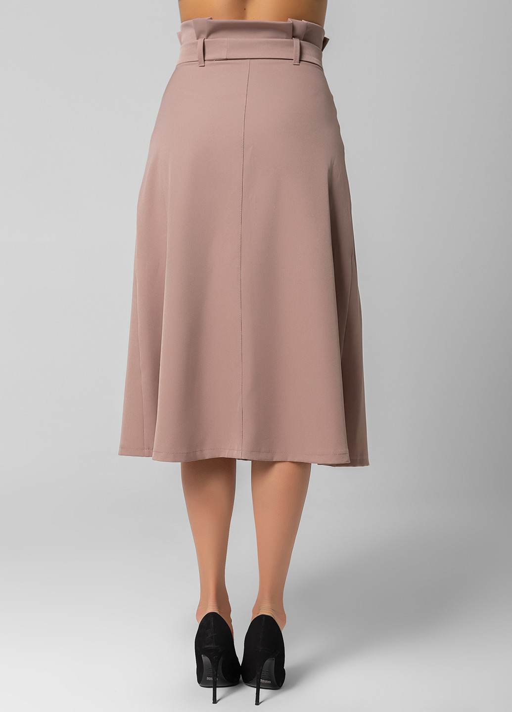 Бежевая кэжуал однотонная юбка Azuri с высокой талией