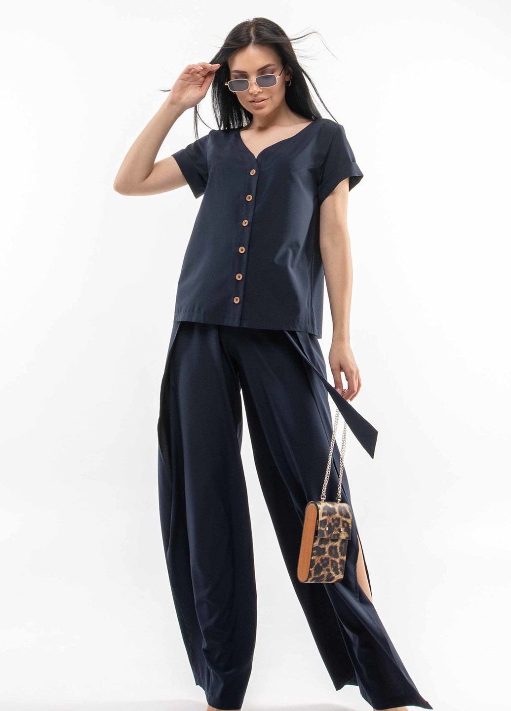 Брюки Бэтти БР 0521 темно синий Ри Мари (235753292)