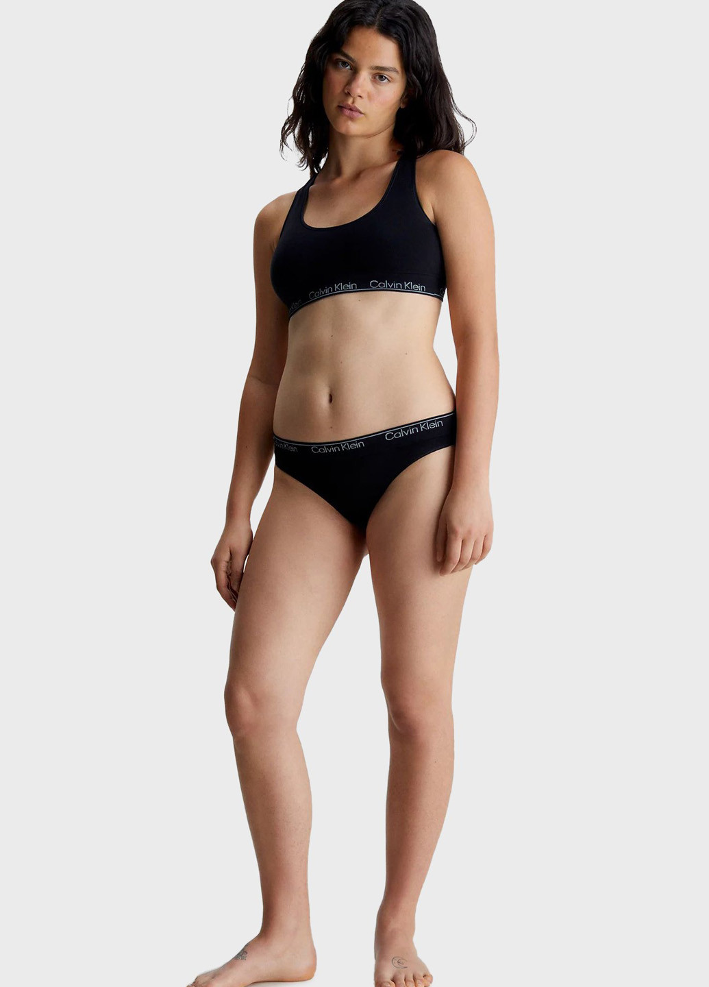 Чорний топ бюстгальтер Calvin Klein без кісточок ліоцелл