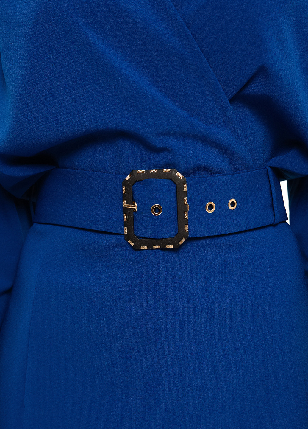 Синее кэжуал платье футляр, на запах BGL однотонное