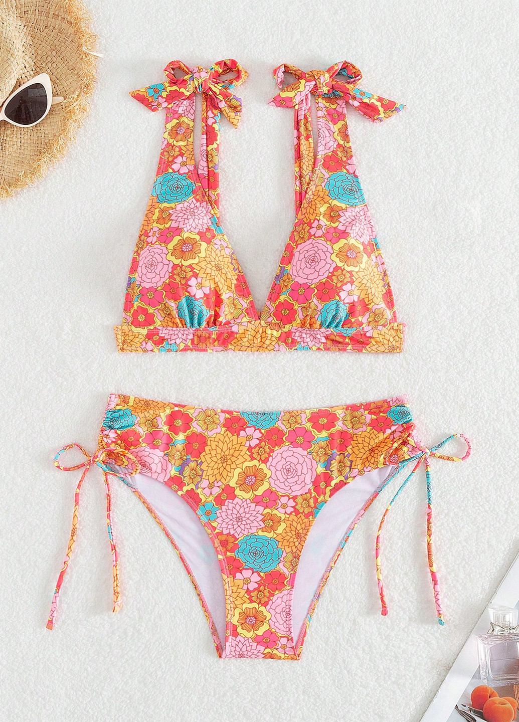 Комбинированный летний купальник (лиф, трусики) бикини, раздельный SHEIN