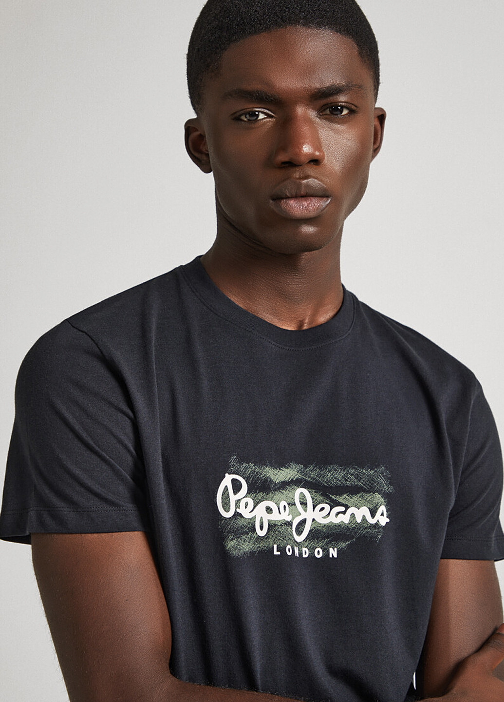 Темно-серая футболка Pepe Jeans London