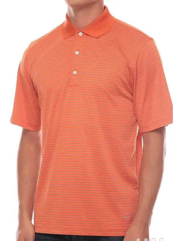 Оранжевая футболка-поло мужское для мужчин Greg Norman в полоску