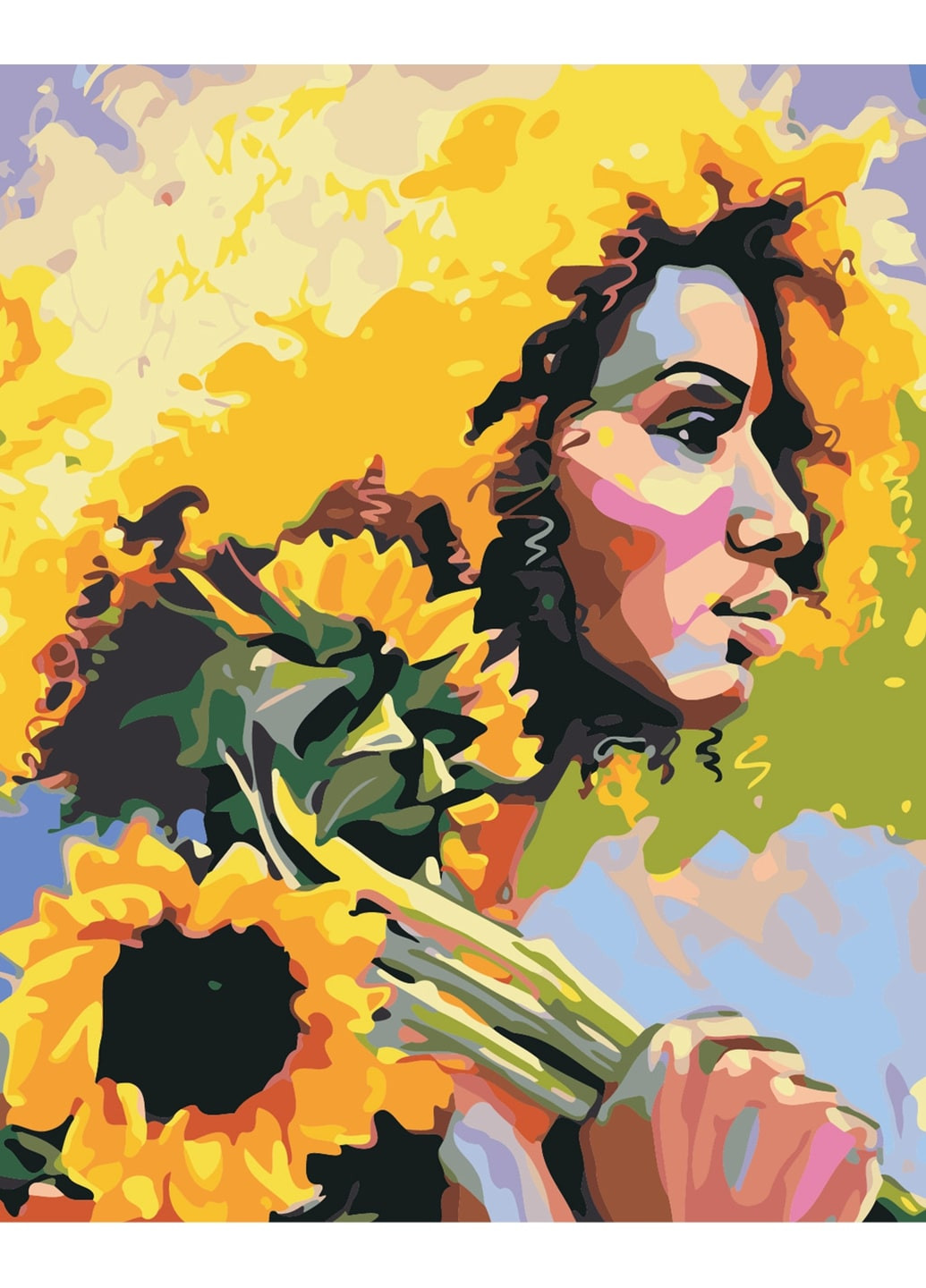 Картина за номерами "Дівчина з соняшниками" 40х50 см ArtStory (250449027)