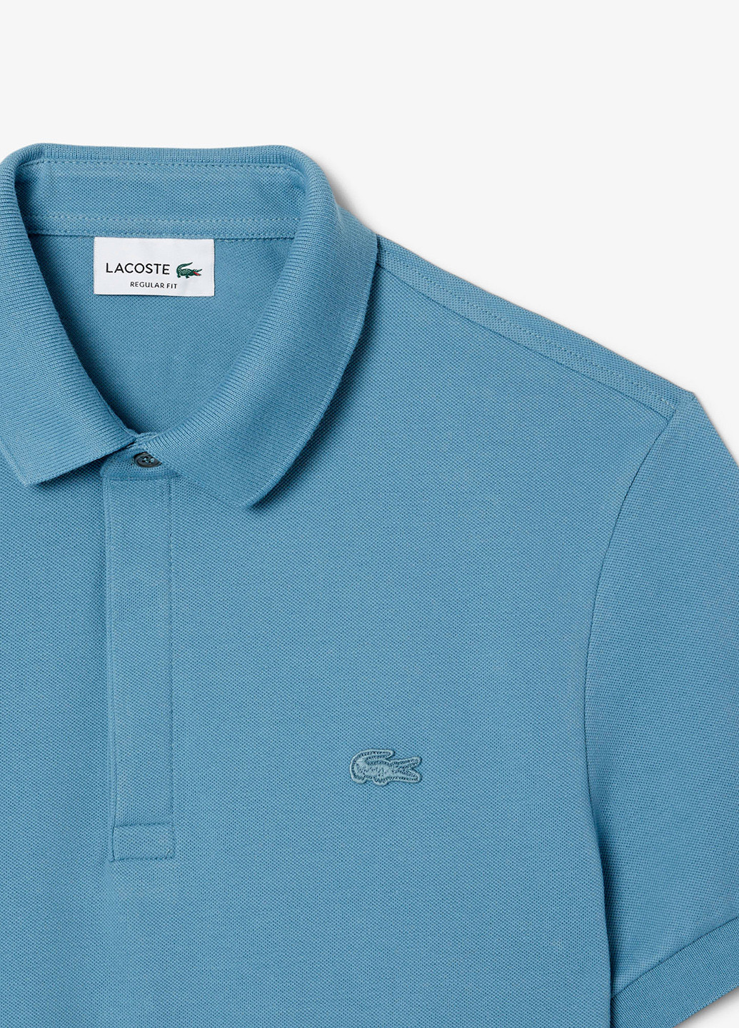 Голубой футболка-поло для мужчин Lacoste однотонная
