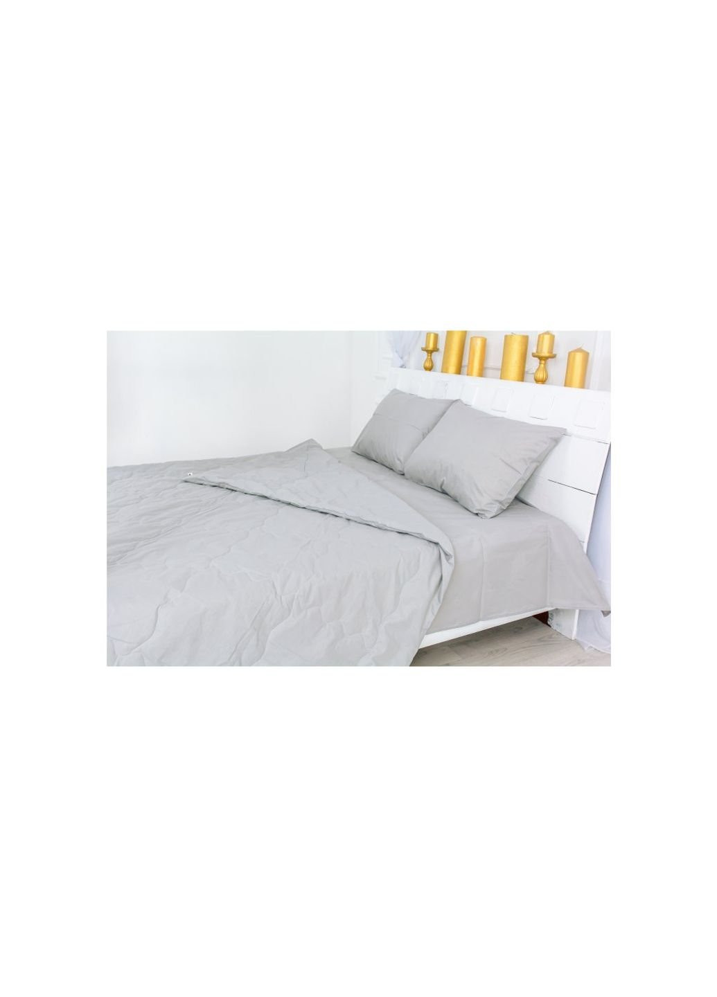Ковдра Літній комплект №2619 EcoSilk 16-5703 Light Gray ковдра 140x (2200003109955) Mirson (254078967)